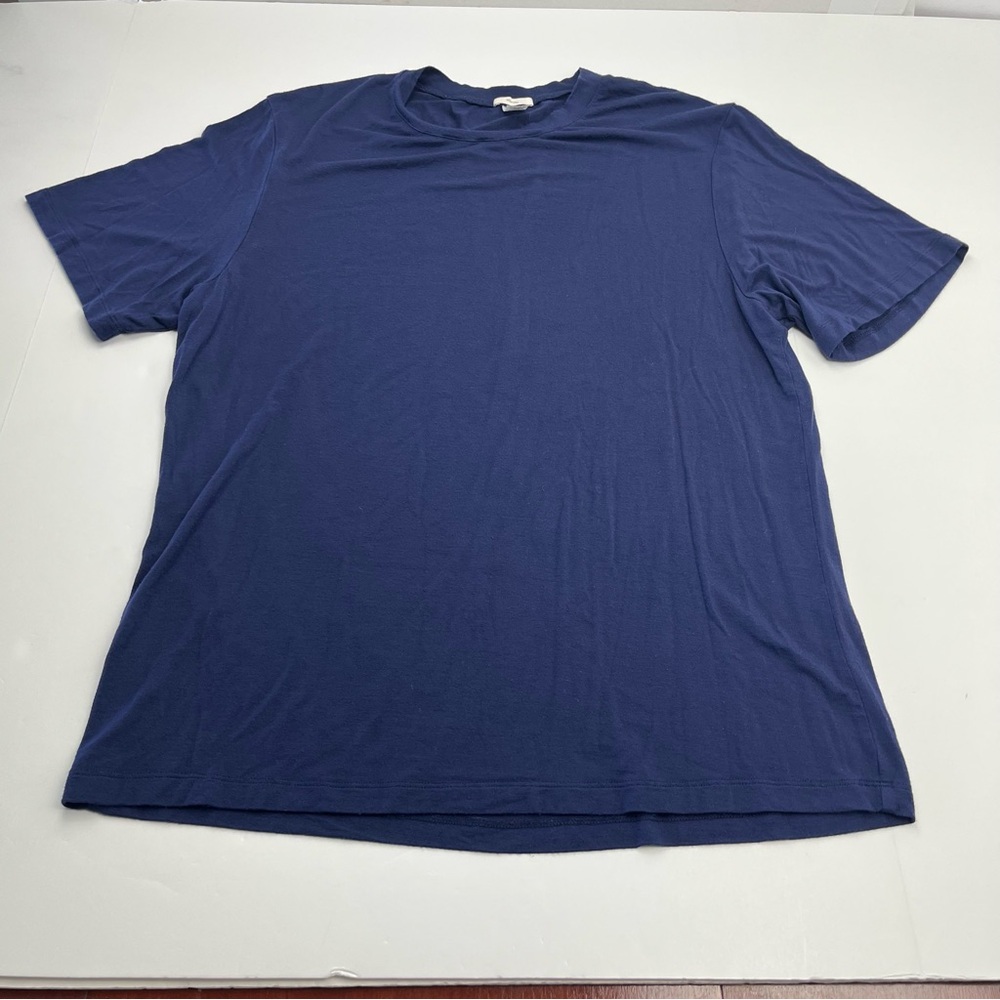 Eberjey Mens Size Medium‎ Navy Blue Crew Neck Short Sleeve Shirt Modal Stretch